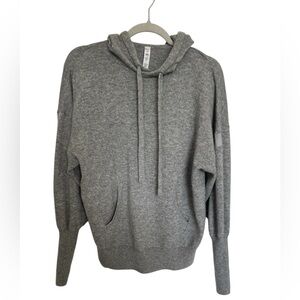 Alo Cashmere Jet Set Hoodie XS – Light Grey 100% Cashmere
